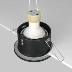 Maytoni Deckeneinbauleuchte Zoom, schwarz, Ø 8,5 cm Alu IP65