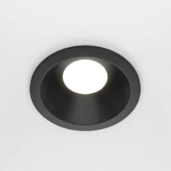 Maytoni Deckeneinbauleuchte Zoom, schwarz, Ø 8,5 cm Alu IP65