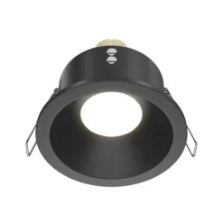 Maytoni Deckeneinbauleuchte Zoom, schwarz, Ø 8,5 cm Alu IP65