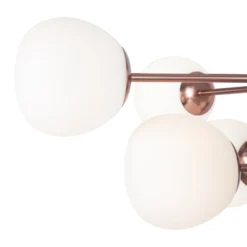 Maytoni Deckenlampe Erich, messing rosé, Glas/Metall 10-flg.
