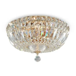 Maytoni Deckenleuchte Basfor, goldfarben, Ø 30 cm, 3 x E14