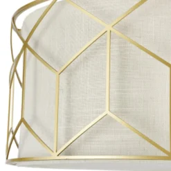Maytoni Deckenleuchte Messina, Ø 43 cm, beige, Leinen