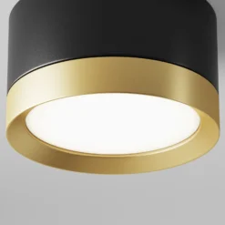 Maytoni Downlight Hoop, schwarz/gold Höhe 5 cm Ø 8,5 cm GX53