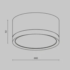 Maytoni Downlight Hoop, schwarz/gold Höhe 5 cm Ø 8,5 cm GX53