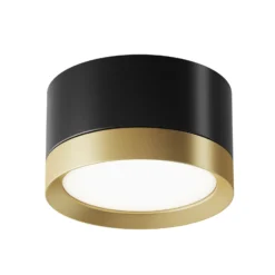 Maytoni Downlight Hoop, schwarz/gold Höhe 5 cm Ø 8,5 cm GX53