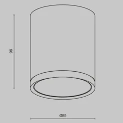 Maytoni Downlight Hoop, weiß, Höhe 10 cm, Ø 8,5 cm, Alu GX53