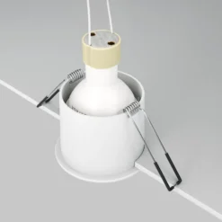 Maytoni Einbaudownlight Reif, weiß/weiß, Ø 6,8 cm, Aluminium