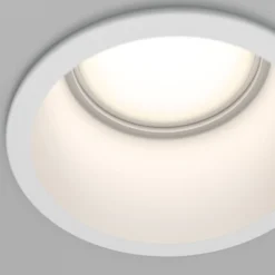 Maytoni Einbaudownlight Reif, weiß/weiß, Ø 6,8 cm, Aluminium