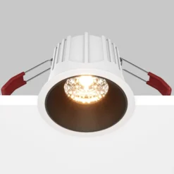 Maytoni Einbaulampe Alfa, schwarz/weiß, Ø 8,5 cm, 15 W, 36°