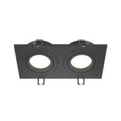 Maytoni Einbauleuchte Atom, schwarz, 2-flammig 17,5 x 9,2 cm