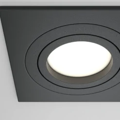 Maytoni Einbauleuchte Atom, schwarz, 2-flammig 17,5 x 9,2 cm