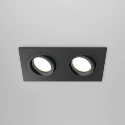 Maytoni Einbauleuchte Atom, schwarz, 2-flammig 17,5 x 9,2 cm