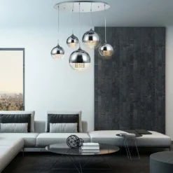 Maytoni Fermi Hängelampe 5-flg mit Kristallbehang