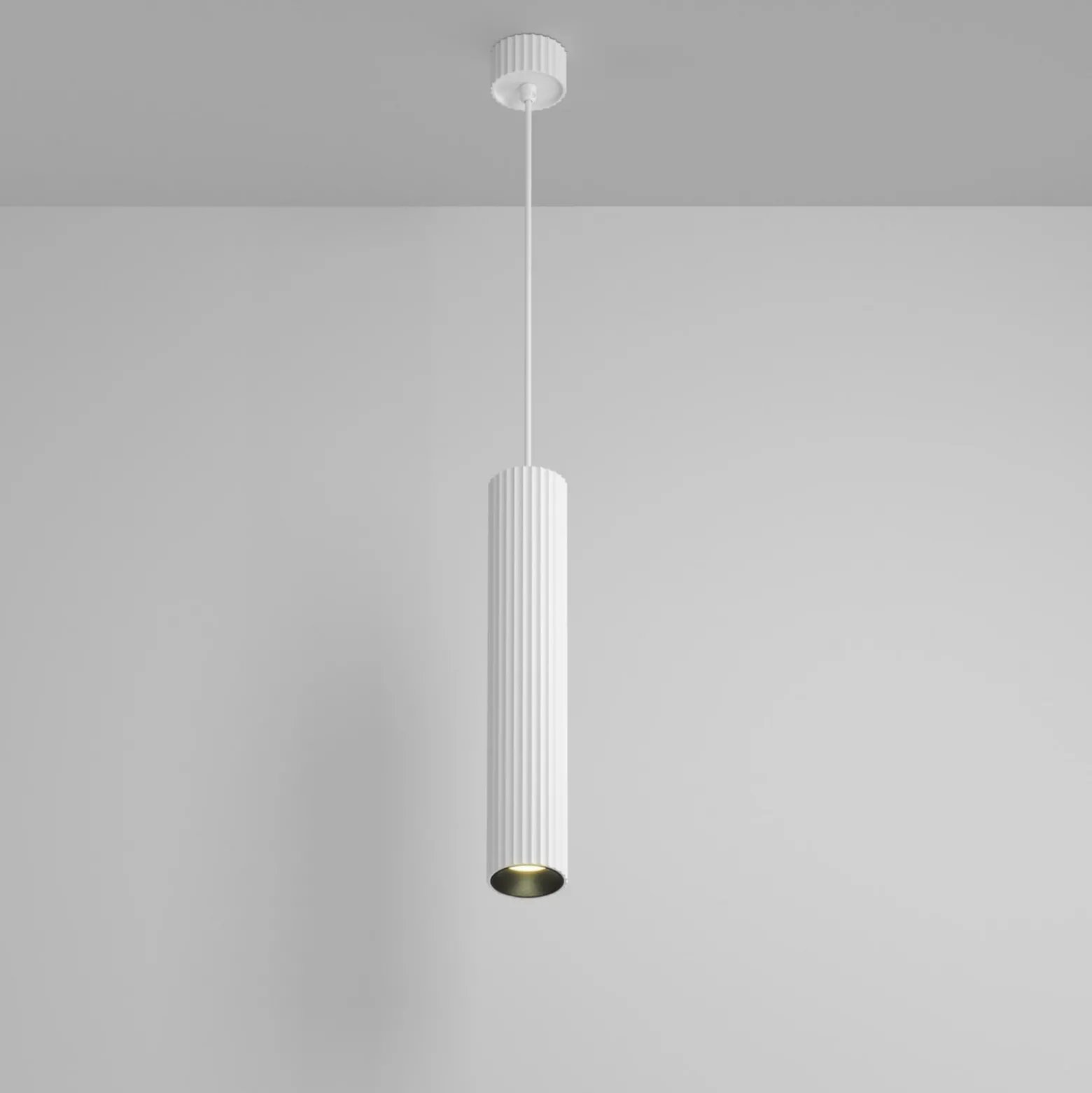 Maytoni Hängeleuchte Calipso, weiß, Ø 5,6cm, Aluminium, GU10