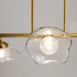 Maytoni Hängeleuchte Miracle, 5-flammig, messingfarben, Glas