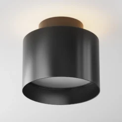 Maytoni LED-Deckenlampe Planet, schwarz, Ø 10 cm Alu 3.000 K