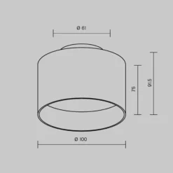 Maytoni LED-Deckenlampe Planet, schwarz, Ø 10 cm Alu 3.000 K