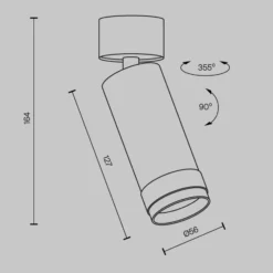 Maytoni LED-Deckenspot Focus Zoom, weiß, 4.000 K, drehbar