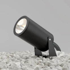 Maytoni LED-Erdspießstrahler Bern, graphit, Ø 13 cm, IP65