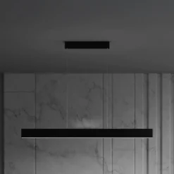 Maytoni LED-Hängelampe Step, schwarz, 118,5 cm, 3.000 K, Alu