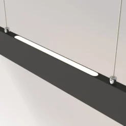 Maytoni LED-Hängelampe Step, schwarz, 118,5 cm, 3.000 K, Alu