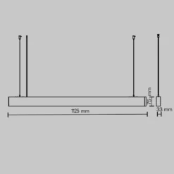Maytoni LED-Hängeleuchte Basis, weiß, CCT, Länge 112,5 cm