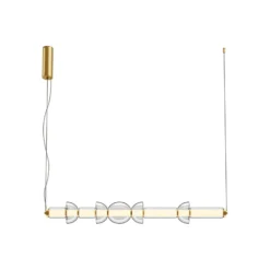 Maytoni LED-Hängeleuchte Cosmo, messing, Länge 98 cm, Glas