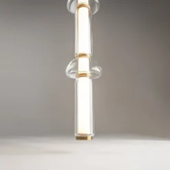 Maytoni LED-Hängeleuchte Cosmo, messing, Länge 98 cm, Glas