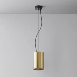 Maytoni LED-Hängeleuchte Efir, gold matt, Ø 10,5cm, 33W, 38°