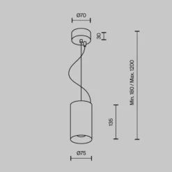Maytoni LED-Hängeleuchte Efir, weiß, Ø 7,5 cm, 15 W, 38°