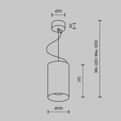 Maytoni LED-Hängeleuchte Efir, weiß, Ø 10,5 cm, 33 W, 38°