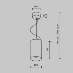 Maytoni LED-Hängeleuchte Efir, weiß, Ø 9,5 cm, 25 W, 38°