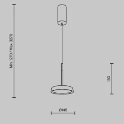 Maytoni LED-Hängeleuchte El, Ø 15,3 cm, gold, Aluminium