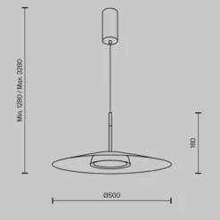 Maytoni LED-Hängeleuchte El, Ø 50 cm, weiß, Aluminium