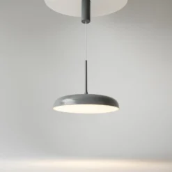 Maytoni LED-Hängeleuchte Gerhard, Ø 40 cm, grau, Metall