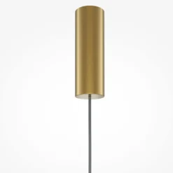 Maytoni LED-Hängeleuchte Kyoto, gold/weiß, Ø 22 cm, Glas
