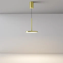 Maytoni LED-Hängeleuchte Plato, messing, Ø 18,5cm, Aluminium