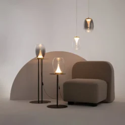 Maytoni LED-Hängeleuchte Splash, rauchgrau, Ø 20 cm, Glas
