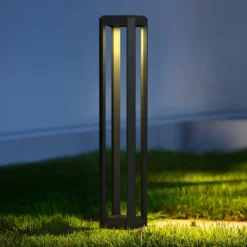Maytoni LED-Wegeleuchte Royal Mile, grau, Höhe 80 cm, Alu