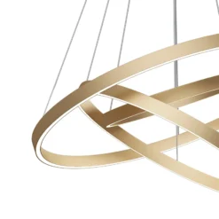 Maytoni Rim LED-Hängelampe, 840, 3 Ringe, messing