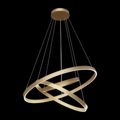 Maytoni Rim LED-Hängelampe, 840, 3 Ringe, messing