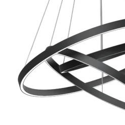 Maytoni Rim LED-Hängelampe, 840, 3 Ringe, schwarz