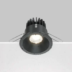 Maytoni Zoom LED-Einbauleuchte 930 IP65 rund Triac, schwarz