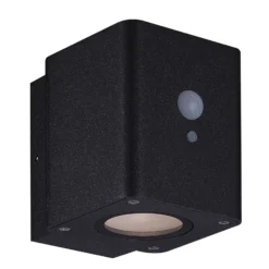 Megatron Loky LED-Solarwandleuchte, Sensor, eckig