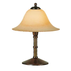 Menzel Anno 1900 Tischlampe Scavo-Rauchglasschirm