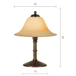 Menzel Anno 1900 Tischlampe Scavo-Rauchglasschirm