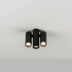 Milan Haul LED-Deckenleuchte dreiflammig, schwarz