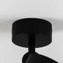 Milan Kronn Deckenleuchte 1flg Höhe 16,6cm schwarz