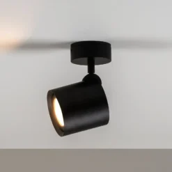 Milan Kronn Deckenleuchte 1flg Höhe 16,6cm schwarz