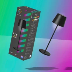 Müller Licht tint LED-Akku-Tischleuchte Dalia, Alu, schwarz